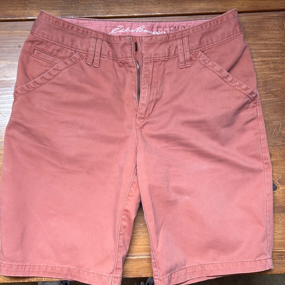 Eddie Bauer Brown Flat Front Shorts